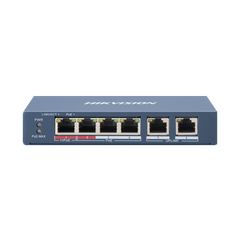 Hikvision DS-3E0106HP-E 4 Port PoE+ Switch (Dual Gb Uplink & 1 Port Hi POE)
