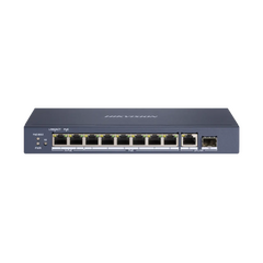 HIKVISION DS-3E0510HP-E 10-Port Gigabit Unmanaged Hi-PoE Switch (Fiber...