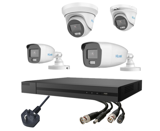 Hikvision HiLook Colorvu Lite 4 channel 3K custom kit builder (With Audio...