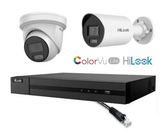 Hikvision HiLook - 8MP / 4K 4 Channel ColorVu Lite IP CCTV Camera System Builder