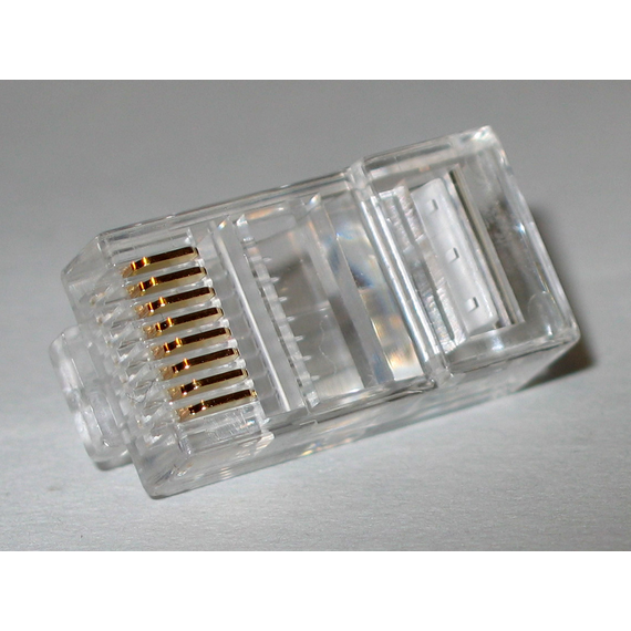 10 x RJ45 crimp on connectors for CAT 5 Network Cable