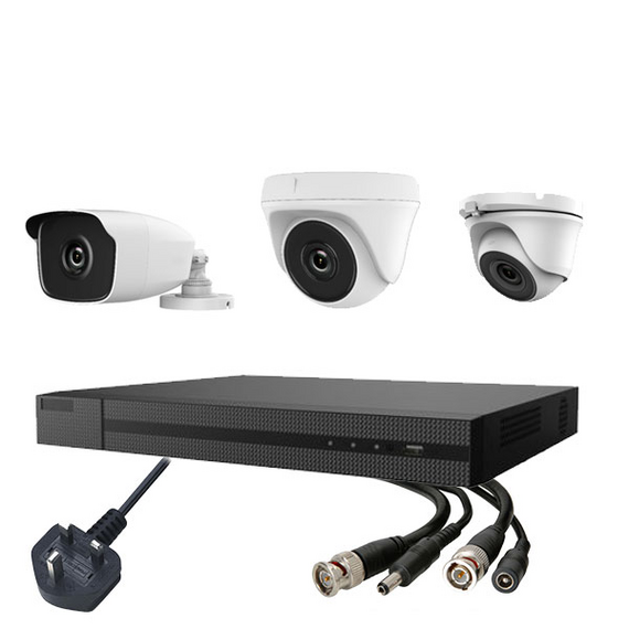 Hikvision HiLook 2MP Low Light/PIR 4 Channel Turbo Analogue HD CCTV Kit Builder ...