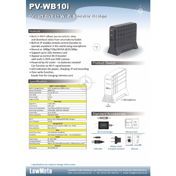 PVWB10i, Lawmate