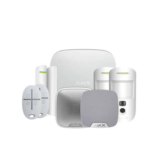 Ajax Motion Cam Plus Wifi Kit 1, White (Hub2+ & SpaceControls)