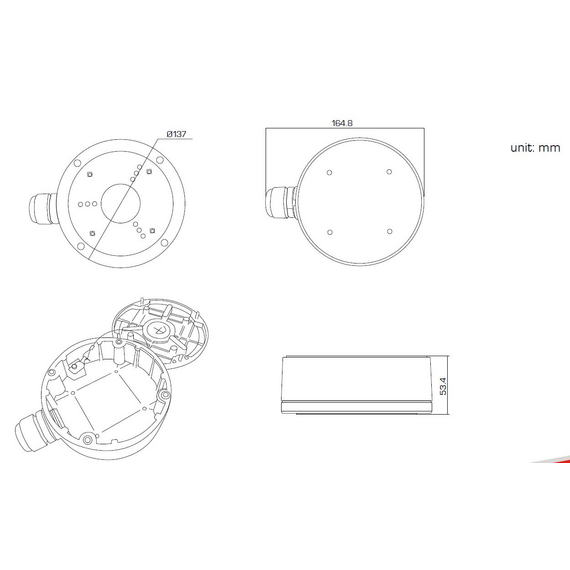 Hikvision 1280ZJ-S-Grey-COMPAT