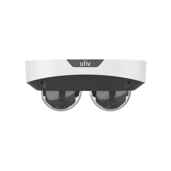 Uniview 4MP Dual-Lens AI MultiView Dome Camera with Smart IR, 130m WDR & Built-I...