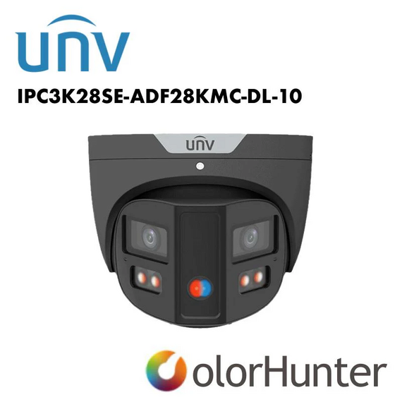 Uniview 8MP OmniView Turret Black UV-IPC3K28SE-ADF28KMC-DL-I0-B