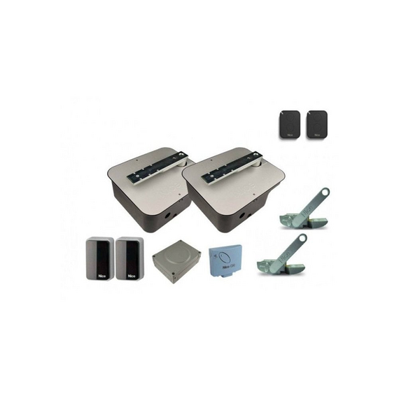 Nice LFAB4024HS-DKIT 24v double leaf high speed underground kit for gates up to ...