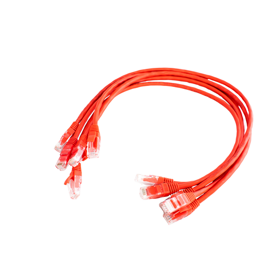 Haydon HAY-RJ45RD0.5MCAT6 Red CAT6 RJ45 Ethernet Patch Lead 0.5m (Pack of 5)